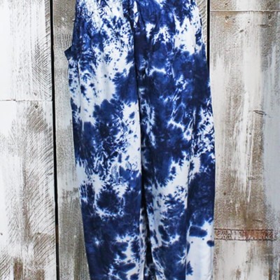 Bali Harem Trousers LS1108 BLUE AND WHITE